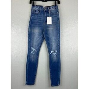 Cello Women Size 3 Denim Jeans High Rise Skinny Distressed NWT